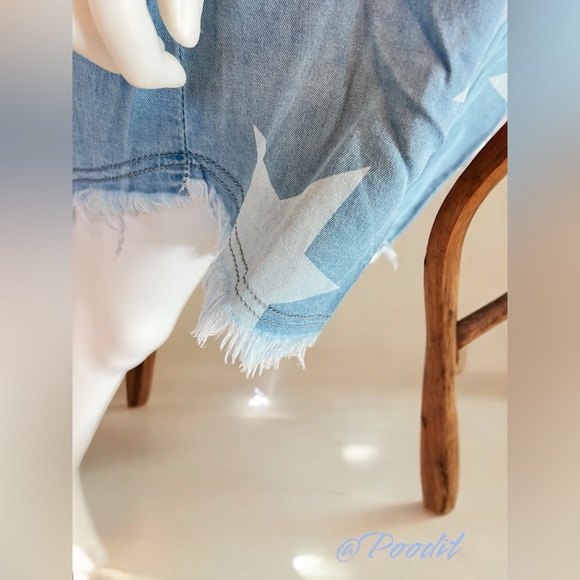 POODIT Super cute button front star dress S M XL - Picture 8 of 9